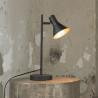 Lampe de table vintage en métal noir Ambre