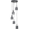 Suspension industrielle en métal gris 5 x Ø 31 cm Luna