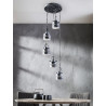 Suspension industrielle en métal gris 5 x Ø 31 cm Luna