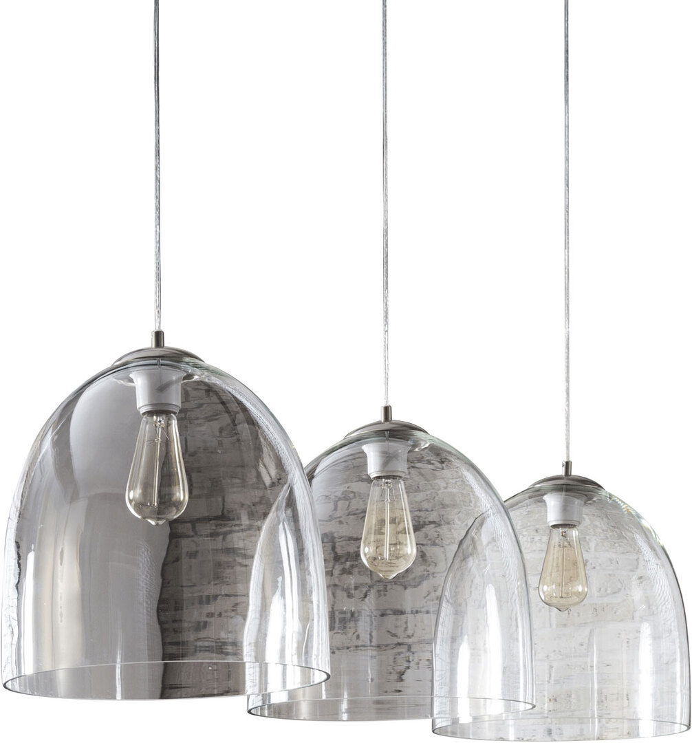 Suspension design en verre 3 lampes Ø 33 cm Floriane Matelpro