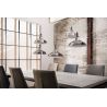 Suspension design en métal chromé 5 lampes Alicia