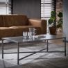 Table basse design en acier noir Flore