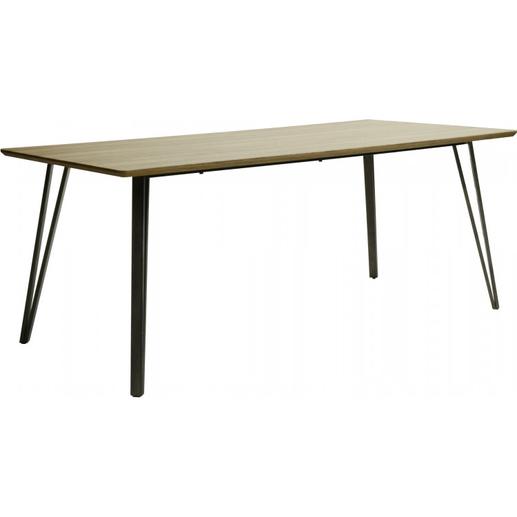 Table de salle à manger design en bois avec piétement en acier Sarah I