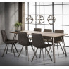 Table de salle à manger design en bois avec piétement en acier Sarah I