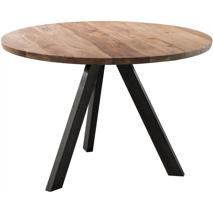Table de salle à manger contemporaine ronde en bois massif Maud I