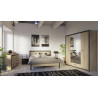 Lit adulte contemporain chêne/anthracite Timeo