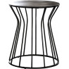 Table d’appoint design en acier inoxydable noir Emma