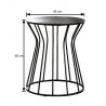 Table d’appoint design en acier inoxydable noir Emma