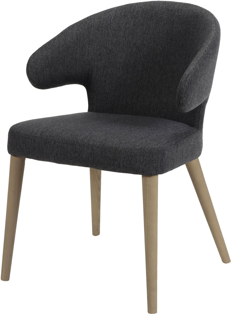 Lot De 2 Chaises Design En Tissu Avec Piètement En Bois Marin Matelpro