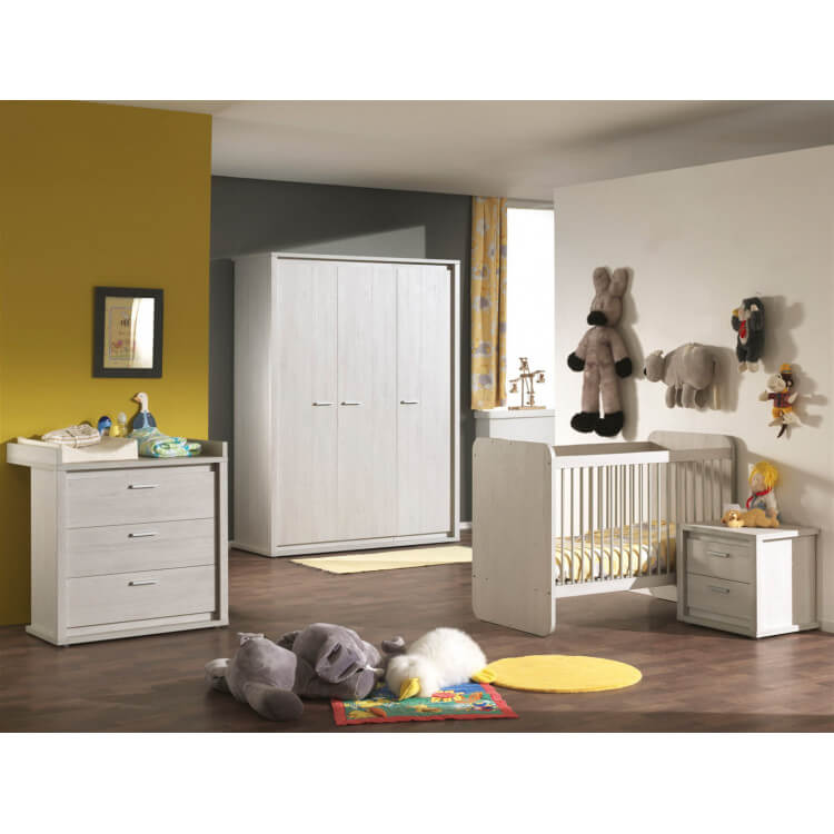 Chambre Bebe Contemporaine Chene Gris Noa Ii Matelpro