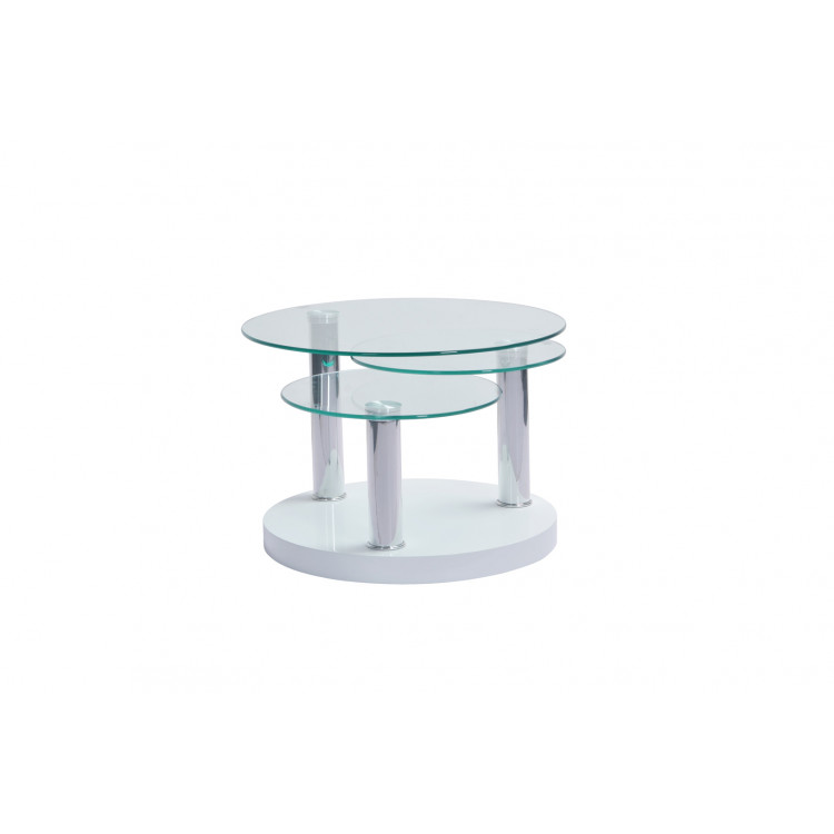 Table basse design mondulable en verre Venesia