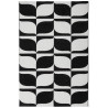 Tapis contemporain noir et blanc en polypropylène Milo