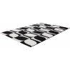 Tapis contemporain noir et blanc en polypropylène Milo