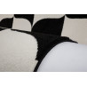 Tapis contemporain noir et blanc en polypropylène Milo