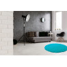 Tapis rond pour chambre uni bleu clair Hollywood