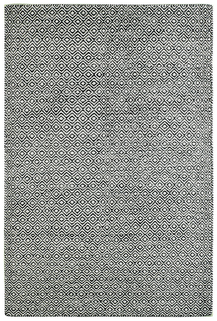 Tapis scandinave en laine géométrique à poils court Mandoor