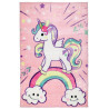 Tapis doux pour fille multicolore Licorne