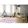 Tapis doux pour fille multicolore Licorne