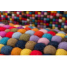 Tapis rectangle en laine feutrée fait main multicolore Chicago