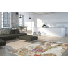 Tapis moderne noué main en laine et bambou multicolore Breeze