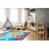 Tapis plat pour chambre d'enfant multicolore Solar