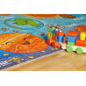 Tapis plat pour chambre d'enfant multicolore Solar