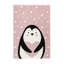 Tapis de chambre enfant rose effet 3D Ava