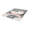 Tapis pour fille gris effet 3D Zola