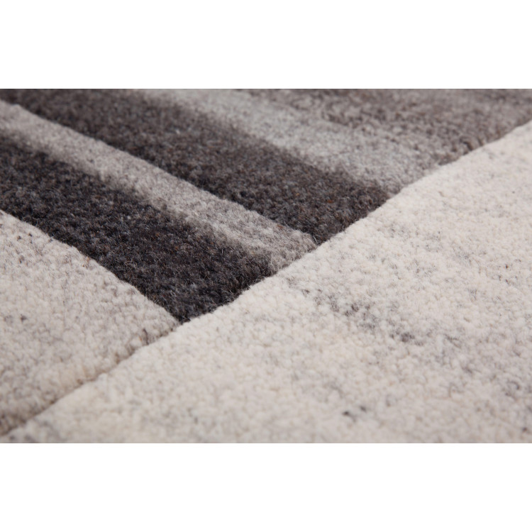 Tapis Oriental Vintage Main Noué - 198x113 Cm, Laine, Gris Boue Aspect Usé - Neuf Avec étiquettes