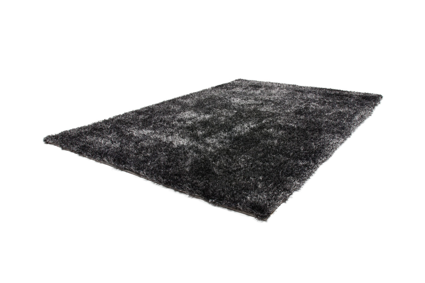 Tapis de salon uni shaggy Twist noir - INTERIEUR- DECORATION Dimensions  tapis 80 x 150 cm Coloris tapis noir
