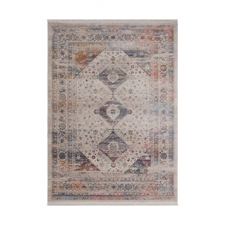 Tapis polyester vintage avec franges Remix