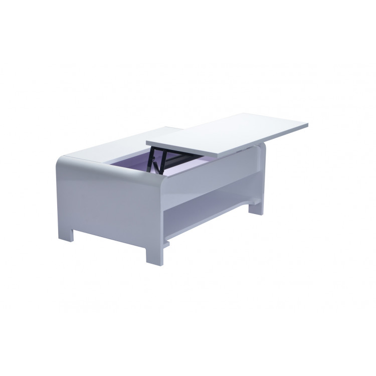 Table basse design laquée blanche Kevina