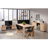 Buffet/bahut contemporain chêne clair/gris Becca