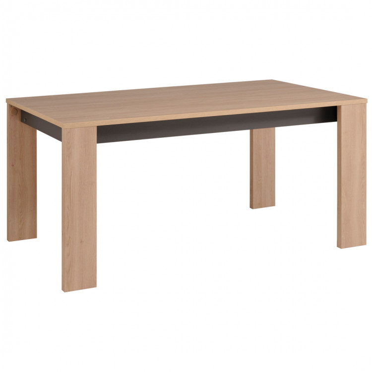Table de salle à manger contemporaine chêne clair/gris Becca