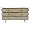 Enfilade scandinave en bois massif et metal noir Martin
