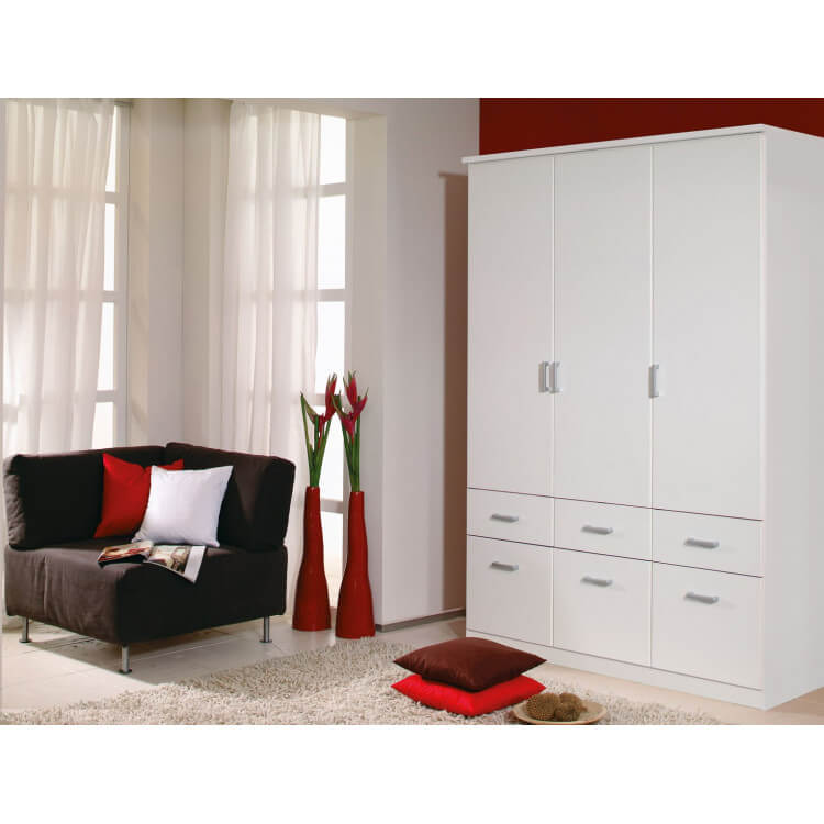 Armoire contemporaine blanche 136 cm Epsylon I