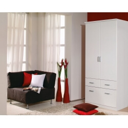 Armoire contemporaine blanche 91 cm Epsylon