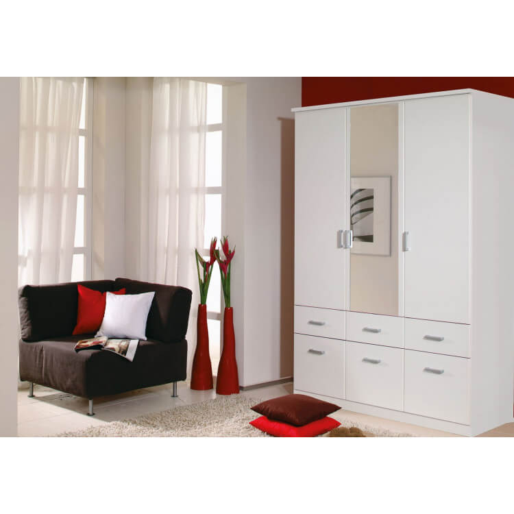 Armoire contemporaine blanche 136 cm Epsylon