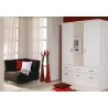 Armoire contemporaine blanche 136 cm Epsylon