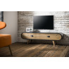 Meuble TV scandinave en bois et métal noir Germain