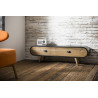 Meuble TV scandinave en bois et métal noir Germain
