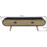 Meuble TV scandinave en bois et métal noir Germain