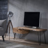 Meuble TV vintage en bois d'acacia sur piétement en acier Sophie