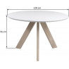 Table à manger contemporaine avec piétement en bois massif Ashley