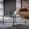 Table basse contemporaine en métal noir Marina