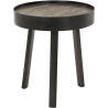 Table basse ronde vintage en bois et métal Ø45 cm Alban