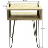 Table d'appoint vintage en bois massif Amandine