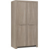 Armoire enfant contemporaine 2 portes chêne fusain Calypso