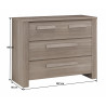 Commode contemporaine chene fusain Calypso