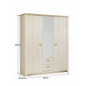 Armoire adulte style campagne chêne blanchy Birdy